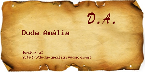 Duda Amália névjegykártya